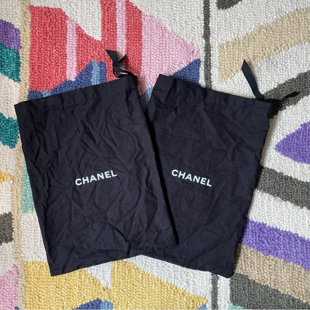 Chanel Black Drawstring Dust Bags - Set of 2